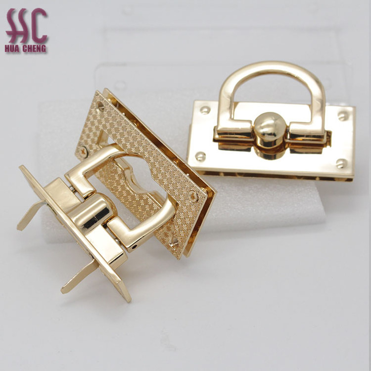 metal push lock,handbag push lock decorative lock,bag accessory metal lock for bag