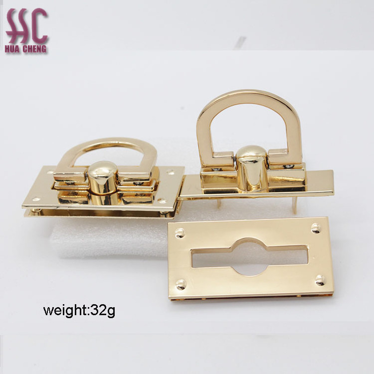 metal push lock,handbag push lock decorative lock,bag accessory metal lock for bag