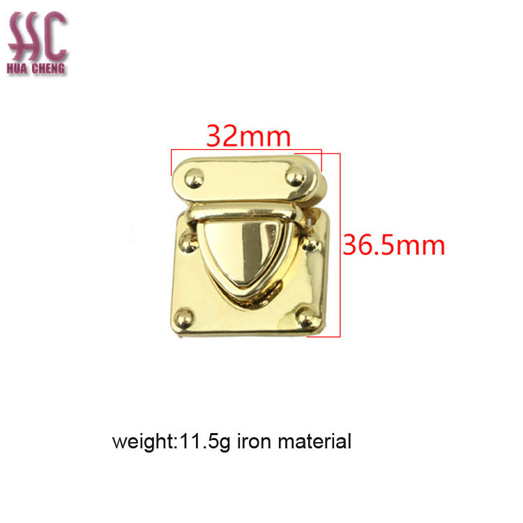 Guangzhou Factory Zinc Alloy Metal Hardware Turn Press Magnetic Snap Purse Lock Buckle Key Lock Key Box Twist Lock Clasp