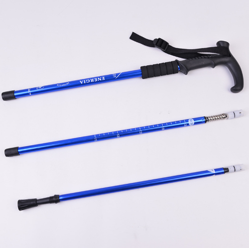 Outdoor sports mountaineering poles telescopic folding cane hiking climbing cane stick  walking staff outdoor equipment