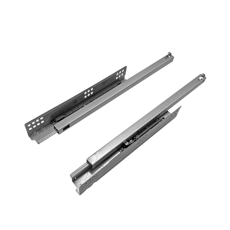 Galvanized Single Extension soft close drawer slides heavy duty