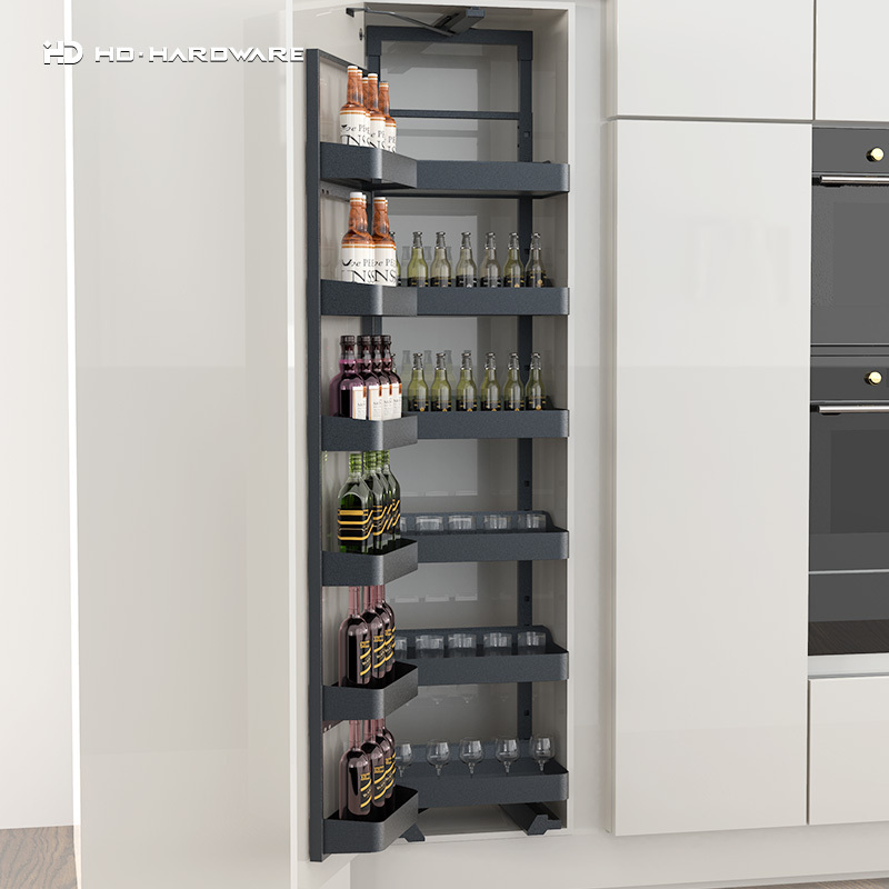 HD functional kitchen organizer 44.01.005 kitchen storage basket unit tall pull out pantry