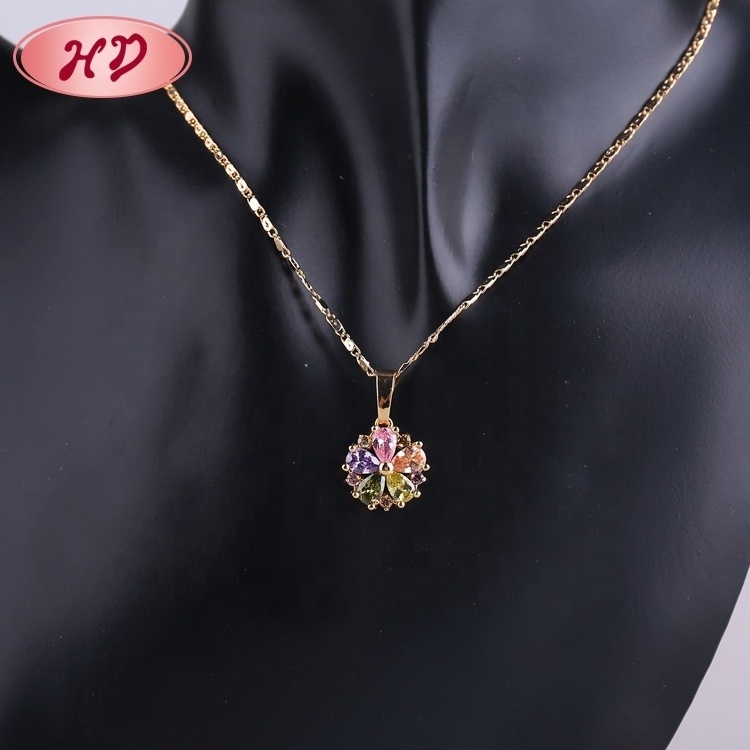 Brass Manufacturer Wholesale Price Latest 18 K Gold Plated Jewelry Fashion Jewelry Sets Necklace Set For Girls