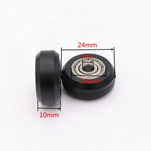 5*24*10mm POM PU roller wheel 625 small plastic nylon cabinet wardrobe sliding door roller door & window rollers