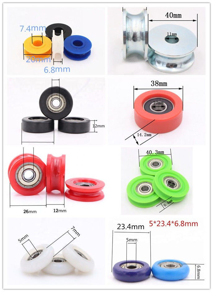 wardrobe sliding door roller wheel POM nylon sliding door guide roller hard plastic wheels door & window rollers