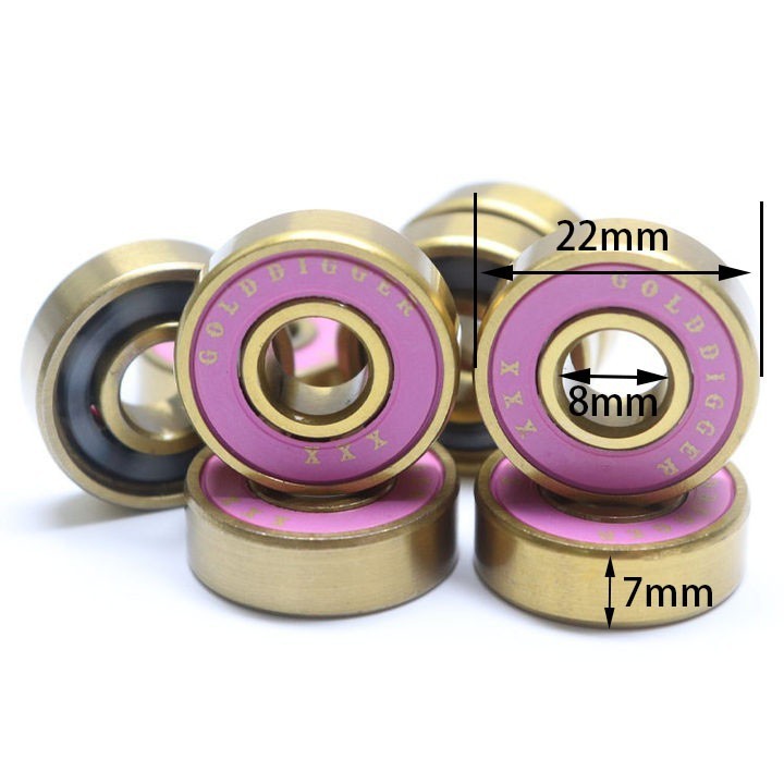 colorful high speed skateboard bearings abec 7 abec 9 miniature ceramic ball bearings 608 inline roller skate bearing