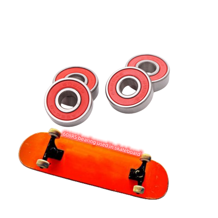 Deep groove ball bearing ABEC 9 red seal 608-2RS wholesale skateboard bearings 608RS scooter ball bearing 608 2RS for Skate