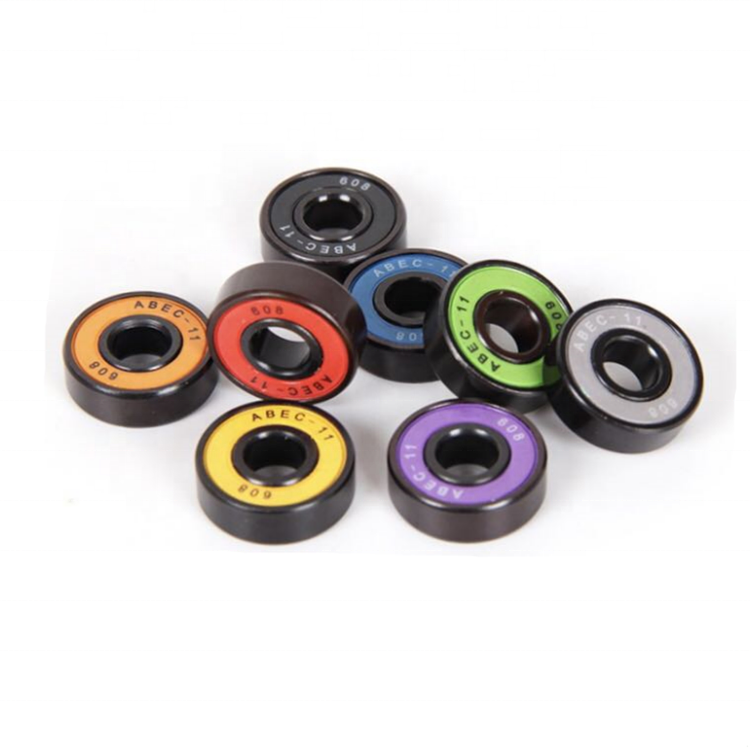 colorful high speed skateboard bearings abec 7 abec 9 miniature ceramic ball bearings 608 inline roller skate bearing