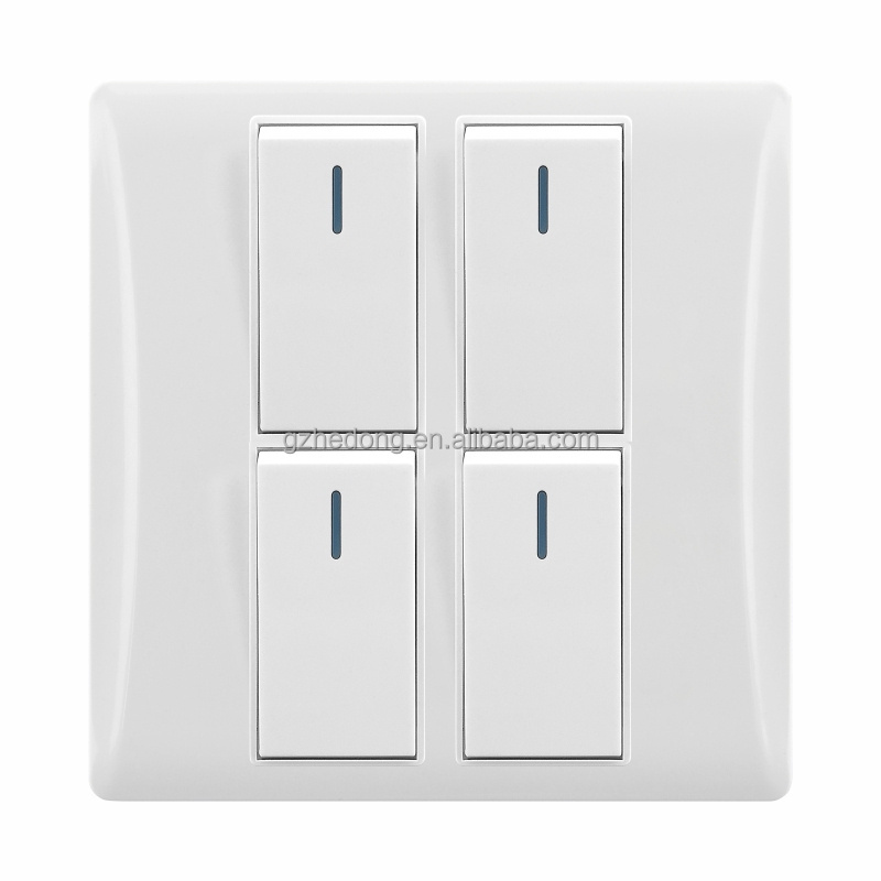 UK Bangladesh Pakistan big button electrical switches 4 6 8 gang home switches wall sockets