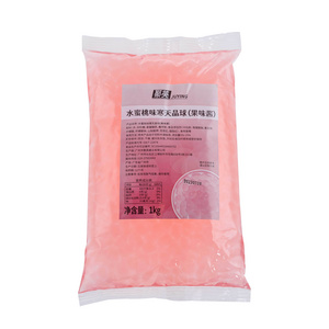 Wholesale price 1KG peach crystal bubble delicious cold drink concentrated bubble tea