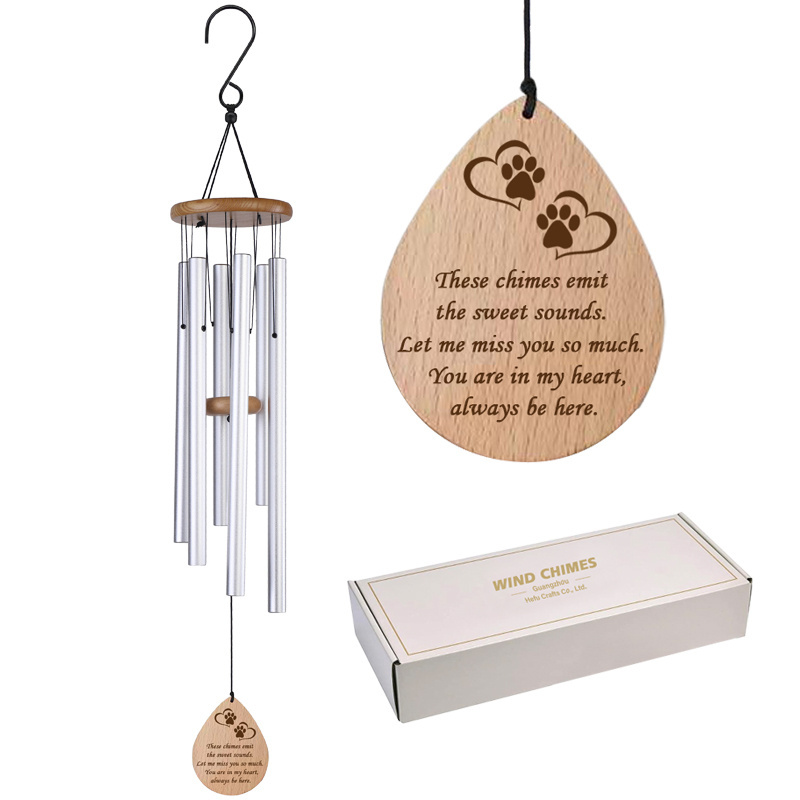 HF Outdoor pet Wind Chimes with relaxing rich sounds Memorial Wind Chimes gifts for mom great gift for your own patio