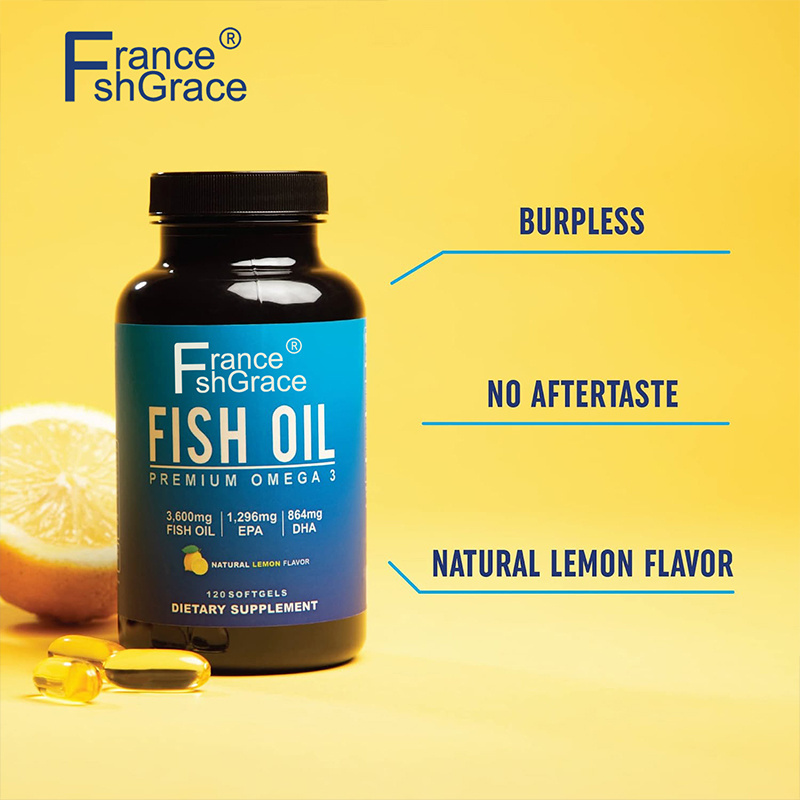 Omega-3 Fish Oil Concentrated Omega-3 per Pill Gluten-Free High EPA DHA for Heart Brain Joints