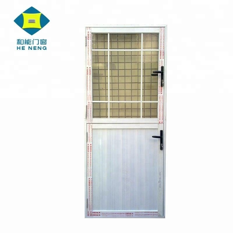 Aluminum Manufacture White Glass Swing Graphic Design Modern Aluminum Alloy Stained Glass Door Interior Tall Glass Front Doors