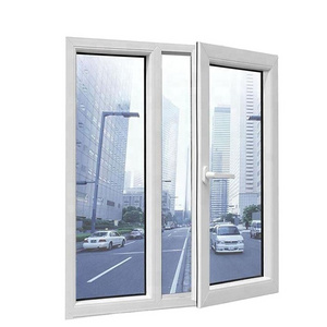 China Leading Manufacture vinyl replacement windows Double Swing PVC Profile Casement window upvc Window and Door