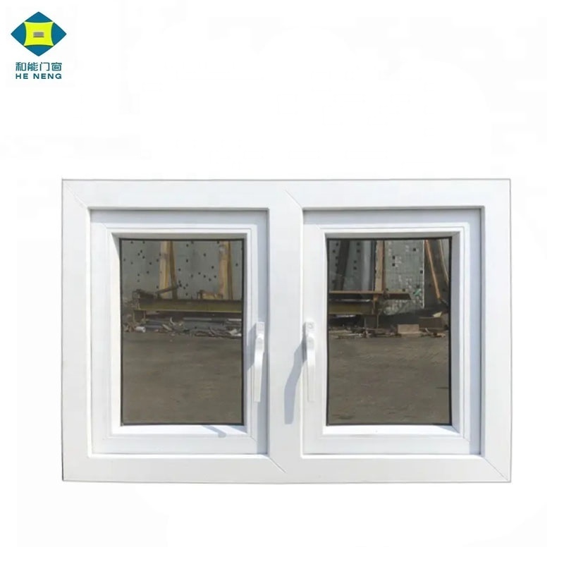 China Leading Manufacture vinyl replacement windows Double Swing PVC Profile Casement window upvc Window and Door