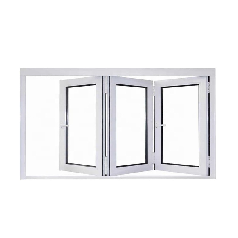 Aluminium tempered glass bifolding windows horizontal folding local window aluminium bifold window balcony window