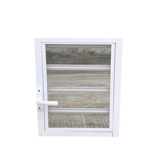 Aluminum Bathroom Shutters Glass Adjustable Louver Window