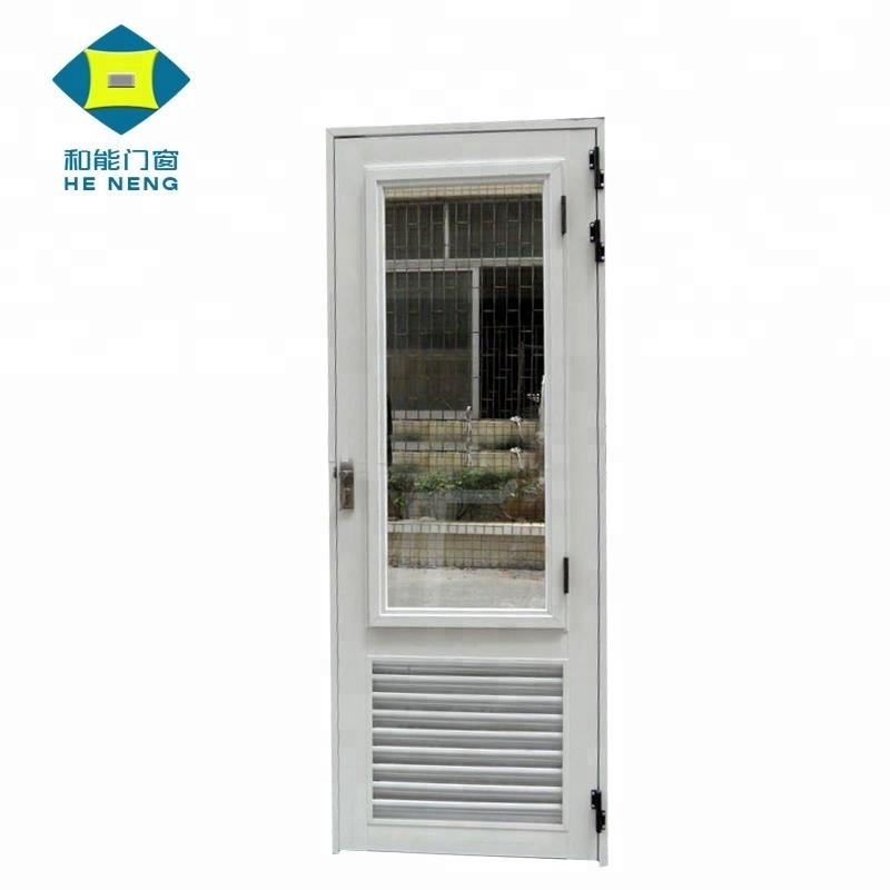 Aluminum Manufacture White Glass Swing Graphic Design Modern Aluminum Alloy Stained Glass Door Interior Tall Glass Front Doors