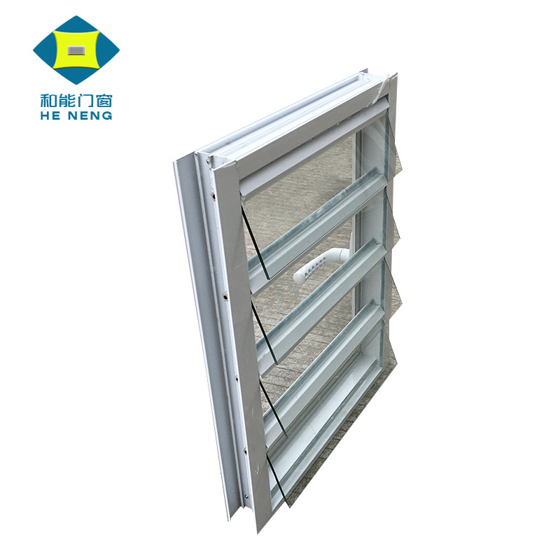 Aluminum Bathroom Shutters Glass Adjustable Louver Window