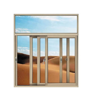 Brown Bronze Color Aluminium Glass Sliding Windows With Grill  Window With Burglar Proof Designs Fenetres en aluminium