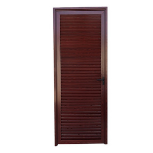 Wood Color Aluminum Shutter Door Shutter Door Shutter Sliding Door