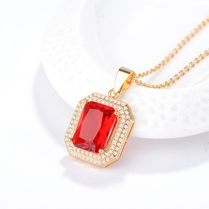 Fashion Jewelry Zircon Engagement Wedding Heart Shape Pendent Necklace