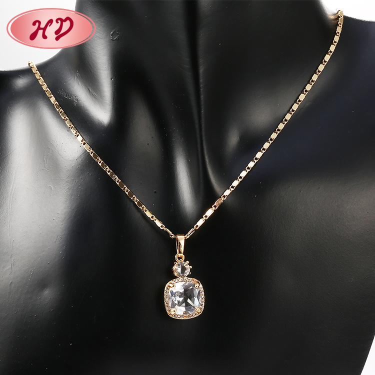 Gold Plated african jewelry sets wedding 18k gold zircon african jewelry set american diamond pendant jewelry