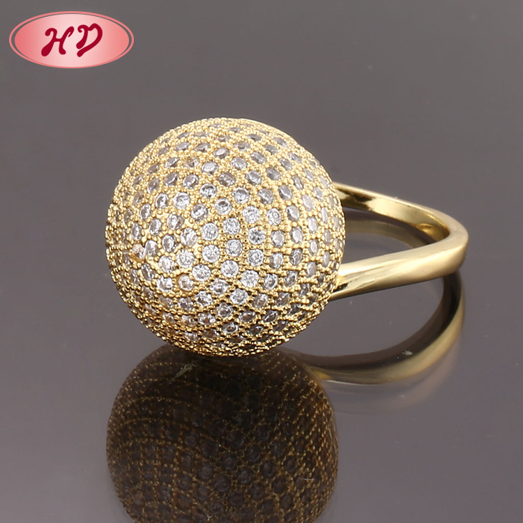 High Quality New Fashion Design Opened And Closed Copper Custom Gold Wedding Ball Rings for Women Couples Rings