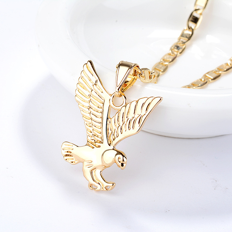 popular selling products 24k gold plated jesus pendant necklace no include chain eagle pendant