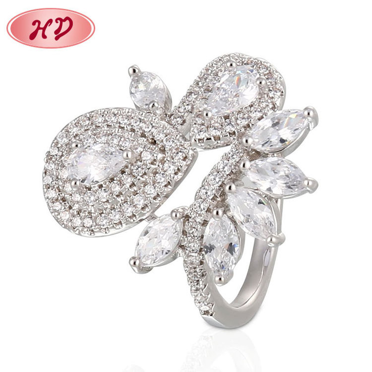 Wedding Engagement Diamond Silver Ring Silver Jewellery Cubic Zirconia