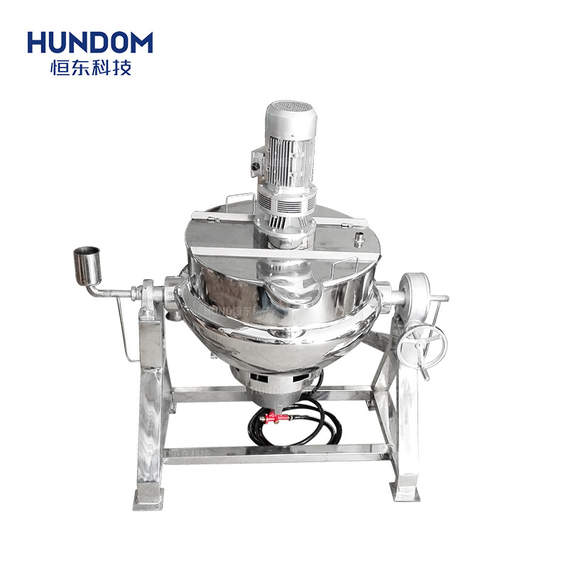 100 liter cheese making processing machine Jacket Heated Cooking Kettle for making sauces tomato sauce making machine