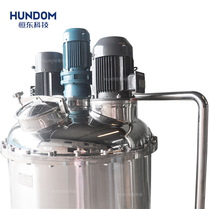 Sanitary factory price three motors mixing/disperser/homogenizer industrial  tank high shear pump  machine for cream liquid