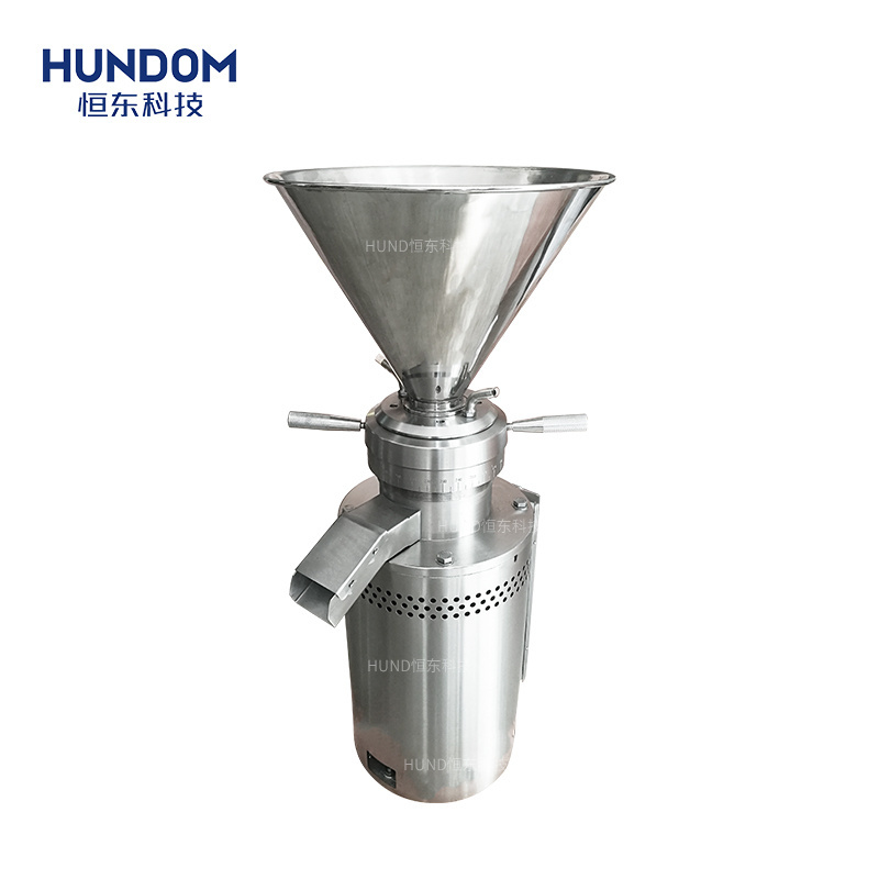 Vertical hundom colloid grinder mill for chili,peanut,sesame,almond milk,hummus