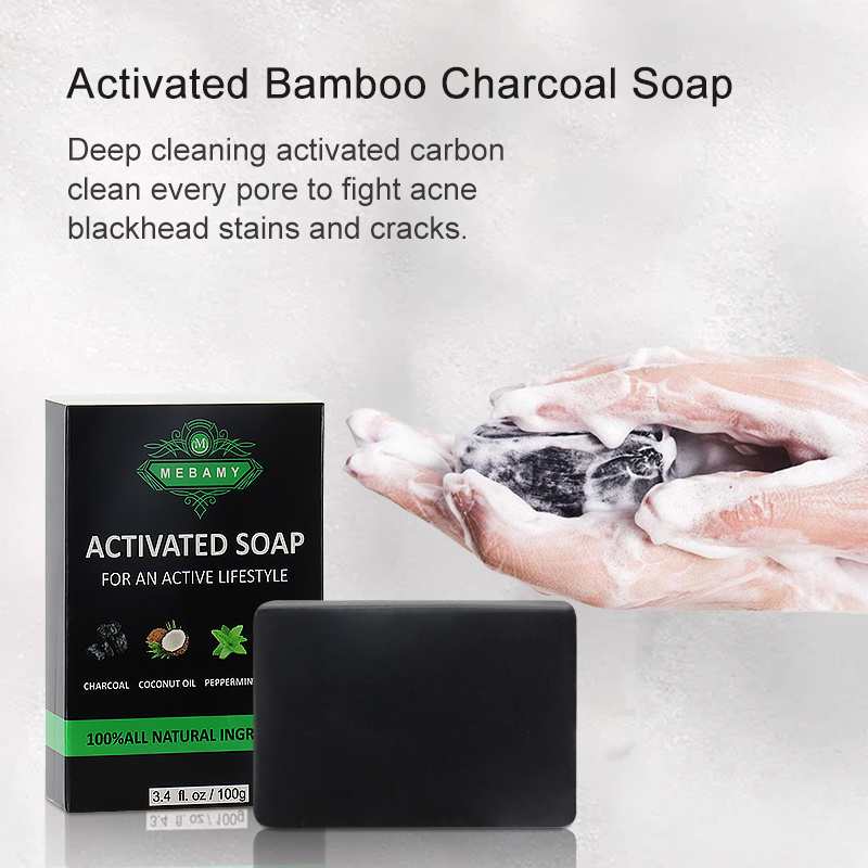 Wholesale Skin Care Bamboo Charcoal Handmade Soap Deep Purifying Peel Off Plant Facial Face Soap Bamboo Charcoal Soap