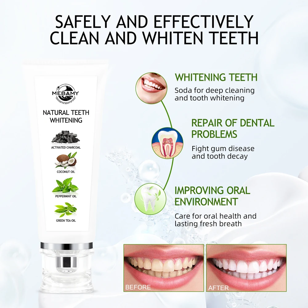 Teeth Care Products Anti Sensitivity Bulk Toothpaste Organic Activated Charcoal Whitening Private Label Toothpaste