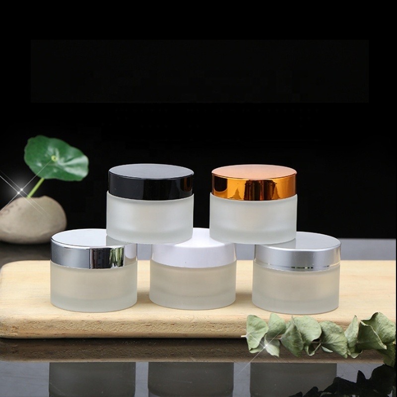 Cosmetic Glass Cream Jar with Lid, Glass 7ml 15ml 20ml 30ml 50ml 100ml Amber Brown Pot