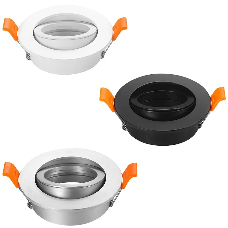 Indoor Die Casting GU10 Frame Recessed Led Down Light Fixture 83*83Mm MR16 GU10 Downlight Housing