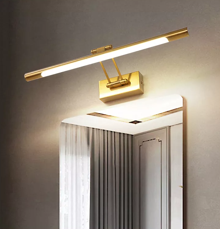 Simple Modern Led Indoor Mirror Lights Wall Sconce Bathroom Antique Brass LED Rotatable Mirror Light For Hotel 100-240V