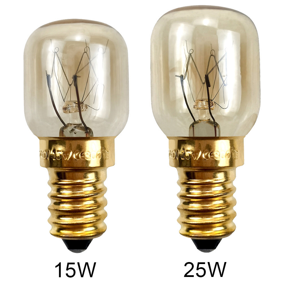 AC 220-230V Edison Bulb E14 15W/25W Refrigerator Light Bulb Warm White Lighting Tungsten Filament Bulbs