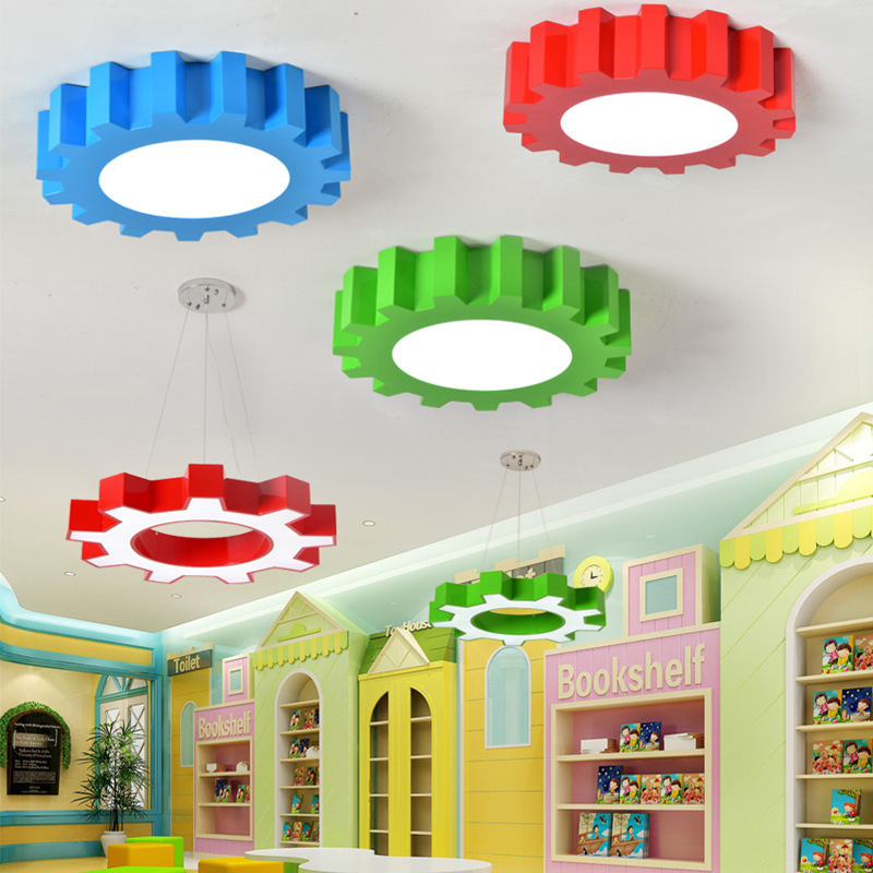 Creative Gear LED Ceiling Lamp Children's Room Bedroom Lamp Kindergarten Classroom Light Modeling Ceiling Lights