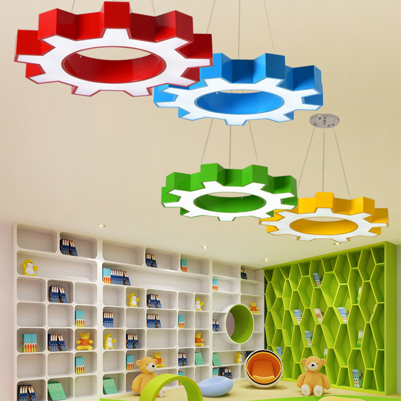 Creative Gear LED Ceiling Lamp Children's Room Bedroom Lamp Kindergarten Classroom Light Modeling Ceiling Lights