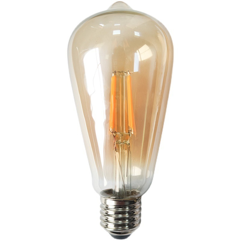 Amber / Clear Vintage Edison LED Lamp E27 Filament Bulbs 4W 6W 8W AC110V 220V Led Bulb Light