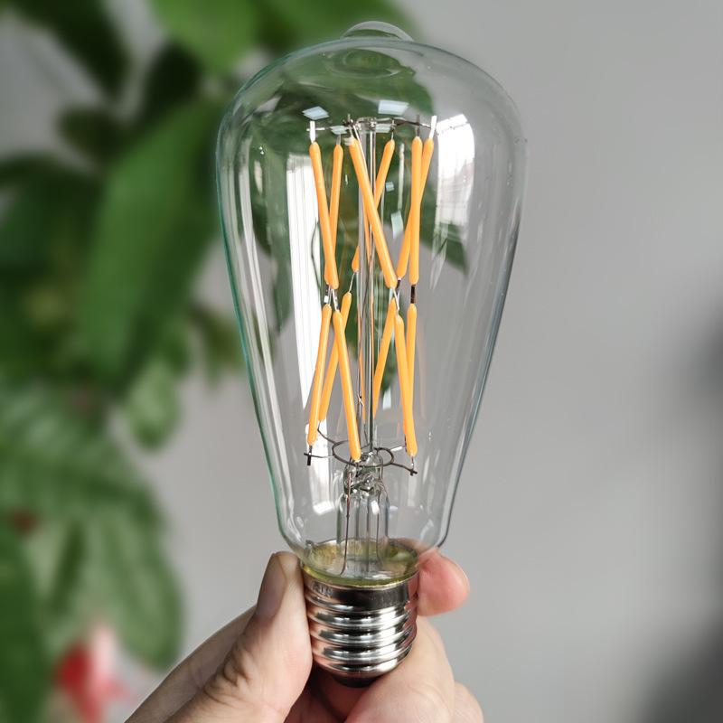 Amber / Clear Vintage Edison LED Lamp E27 Filament Bulbs 4W 6W 8W AC110V 220V Led Bulb Light