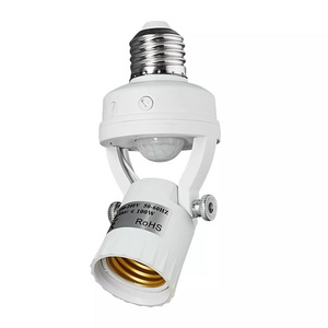 Motion Sensor Light Socket E26Adapter Auto On/Off Light Control E27 PIR Smart Lamp Bulb Holder