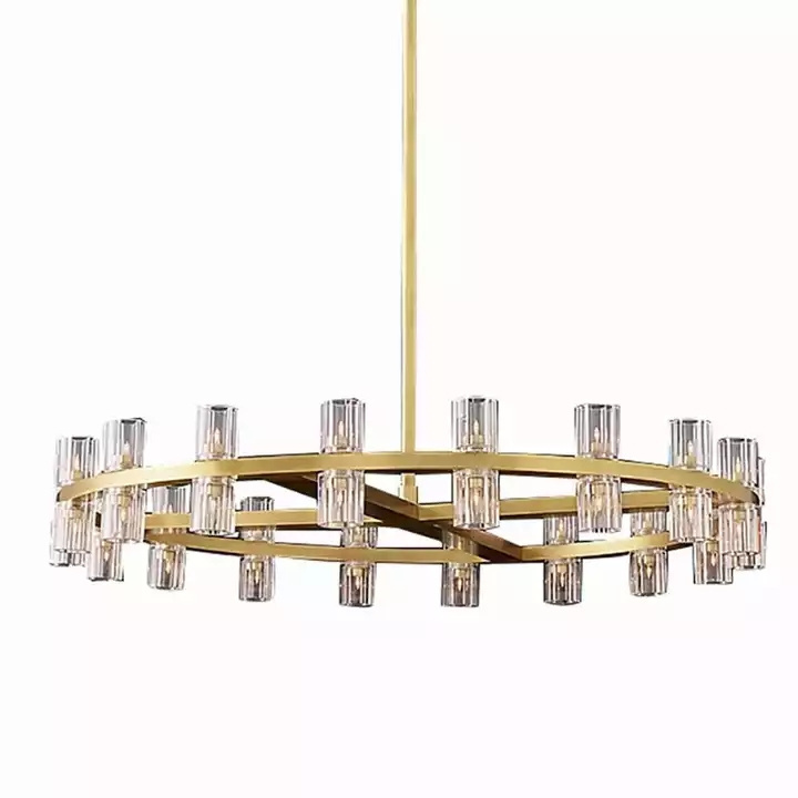 2022 New Designer American LED Chandelier Pendant Light Lustre K9 Crystal Chandelier Gold Light Luxury Chandelier