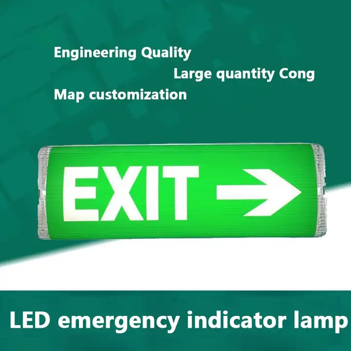 Waterproof Battery Powered Double-End LED Fire Emergency Exit Fluorescent Sign Lights emergency light rechargeable