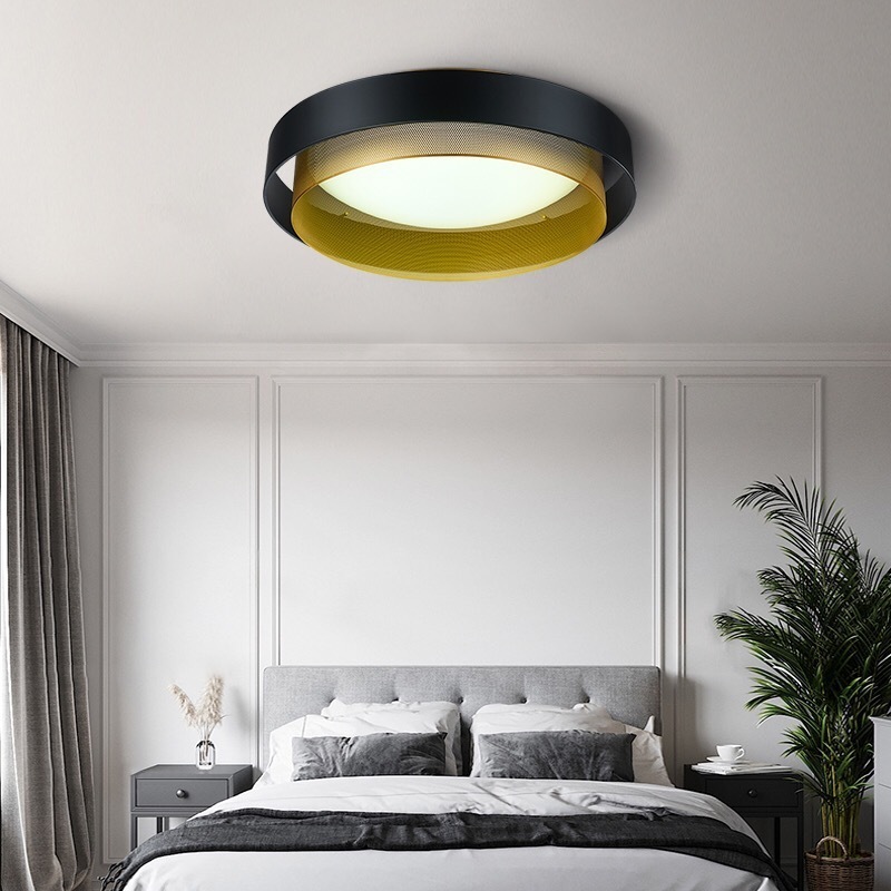 Simple Black Gold Luxury Living Room Indoor Ceiling Lamp Modern Minimalist Bedroom Restaurant LED Ceiling Light