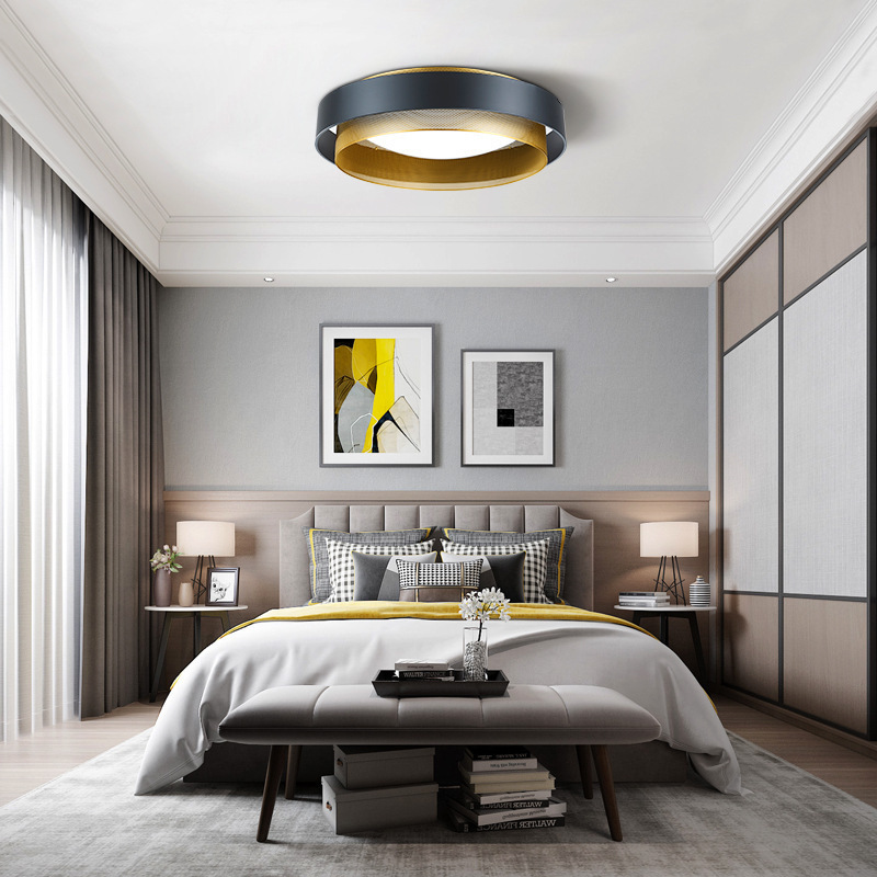 Simple Black Gold Luxury Living Room Indoor Ceiling Lamp Modern Minimalist Bedroom Restaurant LED Ceiling Light