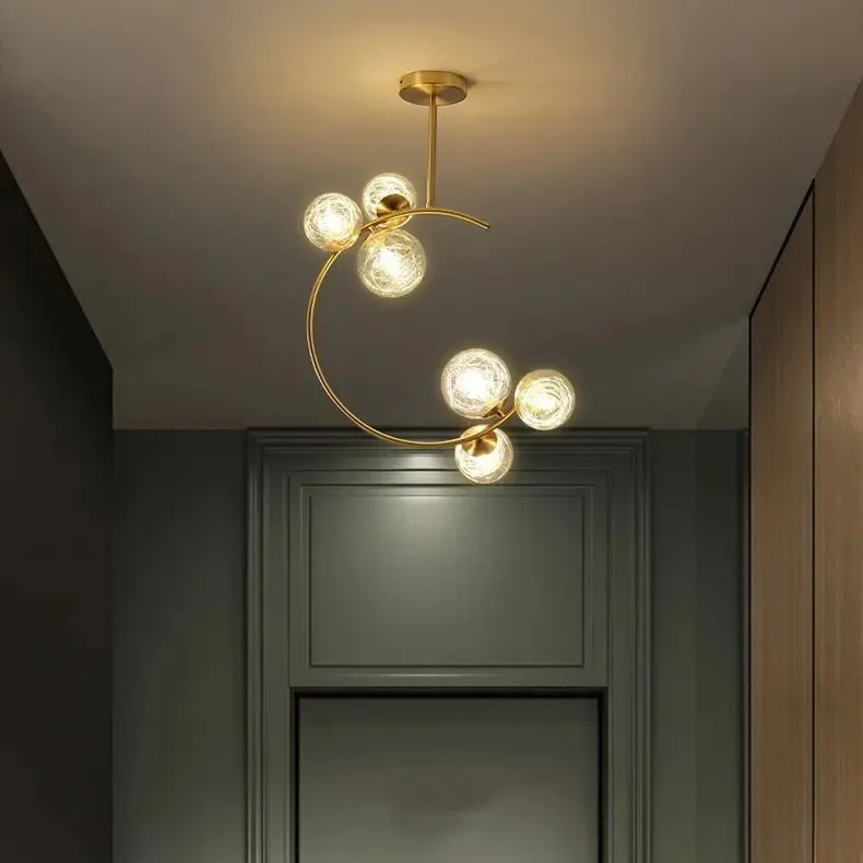 Modern Home Glass Ball Chandelier Lighting Fixtures Chandeliers Living Room Bedroom Ceiling Chandelier Pendant Lights