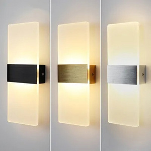 Modern LED Wall Sconce Lamp Up Down Lighting Acrylic Cube Lamp Fixture Flush Mounted Indoor Luxury Wall LED Light